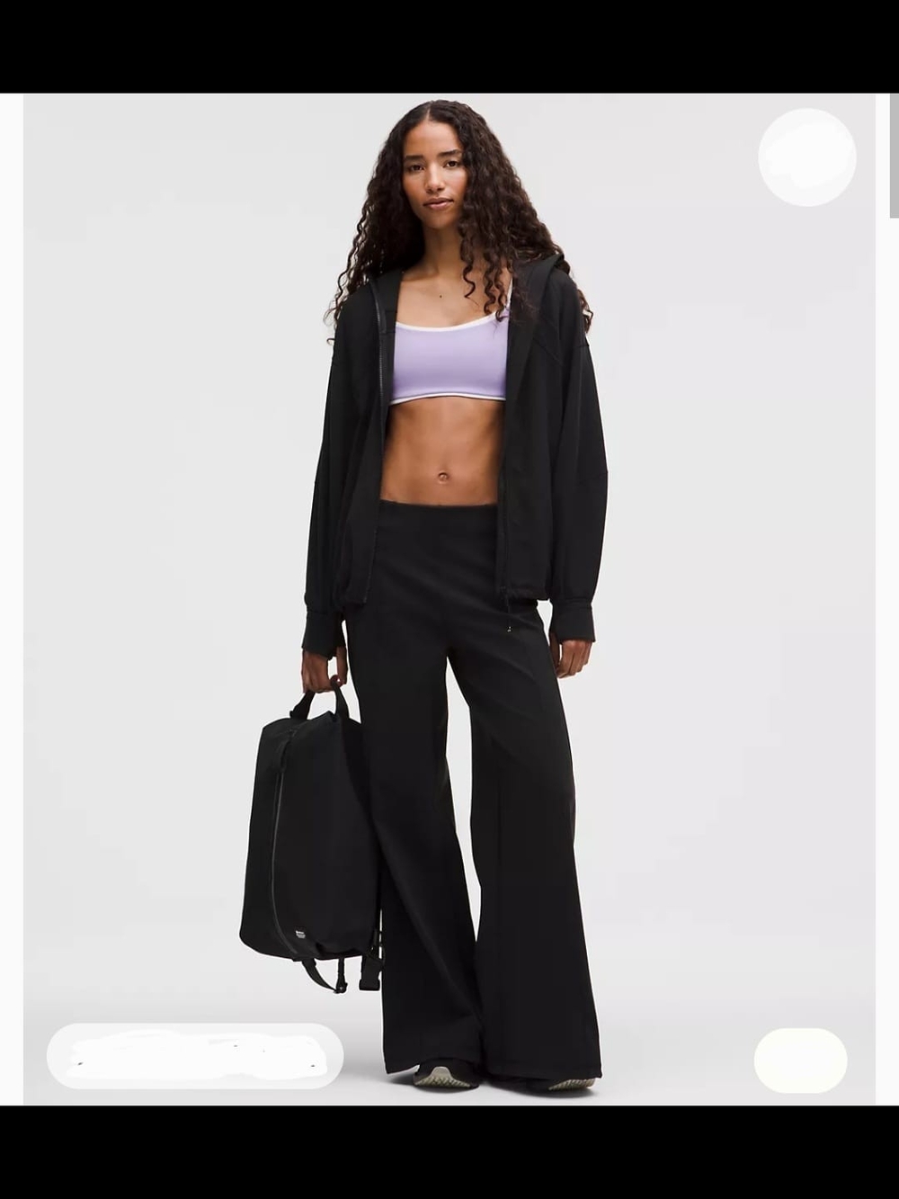 Black Wide-Leg Women's Pants